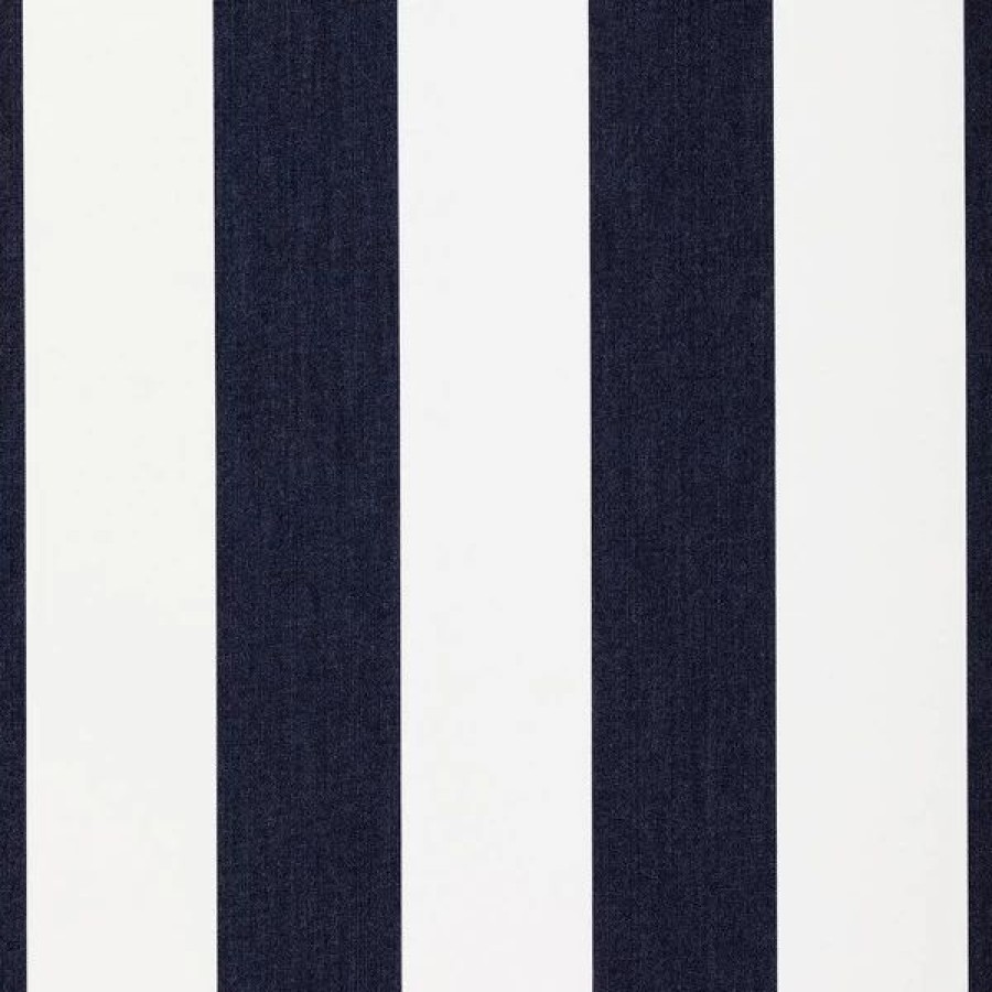 Outdoor Living Fabric * | Sunbrella Awning Stripe 4708-0000 Beaufort Captain Navy 46 Fabric