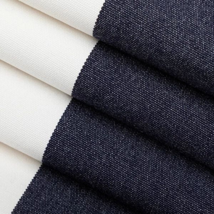 Outdoor Living Fabric * | Sunbrella Awning Stripe 4708-0000 Beaufort Captain Navy 46 Fabric