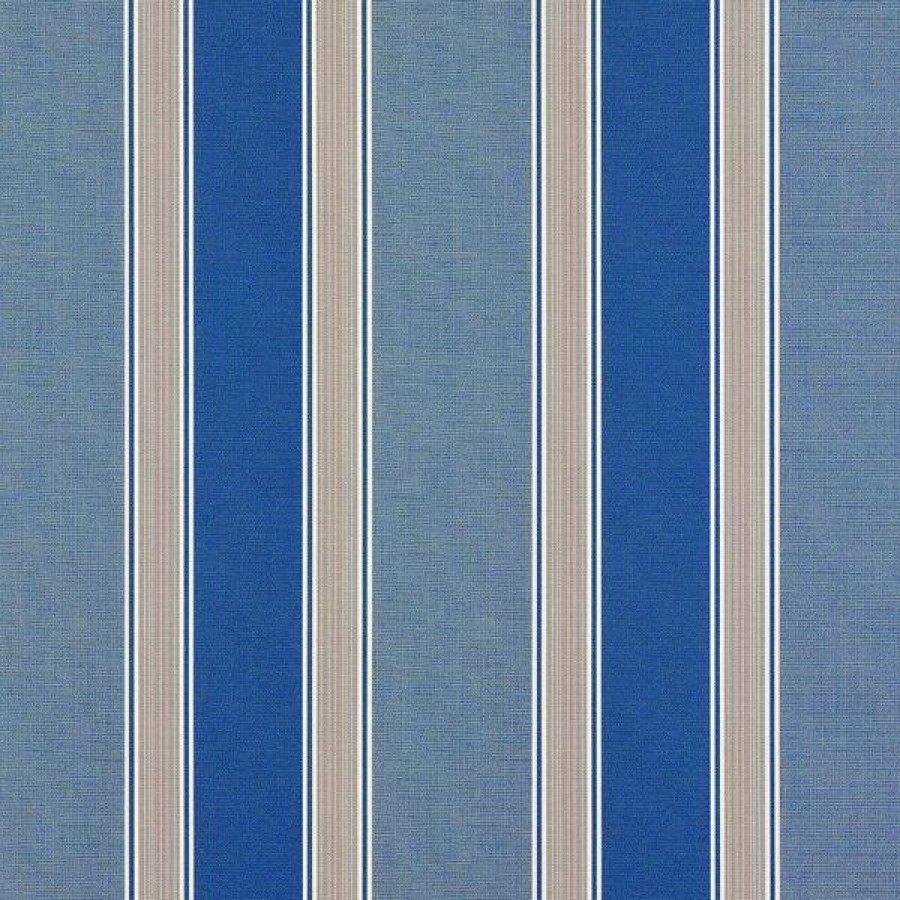 Outdoor Living Fabric * | Sunbrella Awning Stripe 4993-0000 Baycrest Pacific 46 Fabric