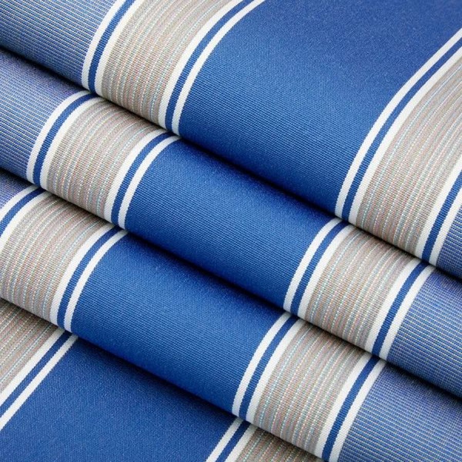 Outdoor Living Fabric * | Sunbrella Awning Stripe 4993-0000 Baycrest Pacific 46 Fabric