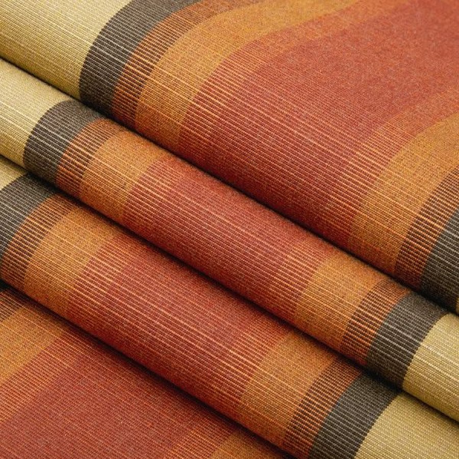 Outdoor Living Fabric * | Sunbrella Awning Stripe 4857-0000 Colonnade Redwood 46 Fabric