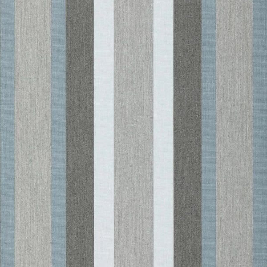 Outdoor Living Fabric * | Sunbrella Awning Stripe 4704-0000 Marco Blue Grey 46 Fabric