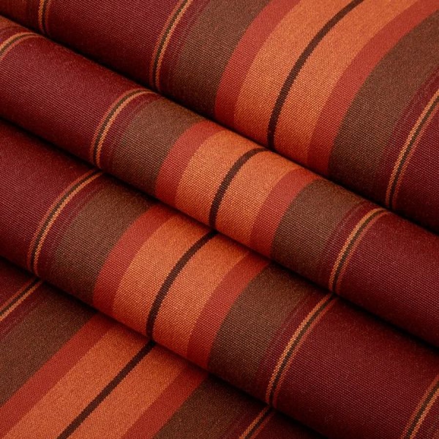 Outdoor Living Fabric * | Sunbrella Awning Stripe 4885-0000 Saxon Chili 46 Fabric