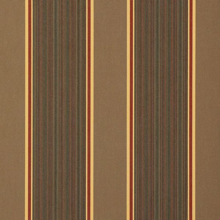 Outdoor Living Fabric * | Sunbrella Awning Stripe 4994-0000 Eastridge Cocoa 46 Fabric