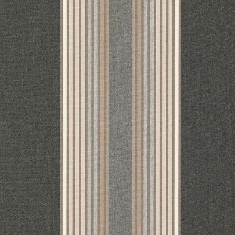 Outdoor Living Fabric * | Sunbrella Awning Stripe 4836-0000 Tillman Shale 46 Fabric