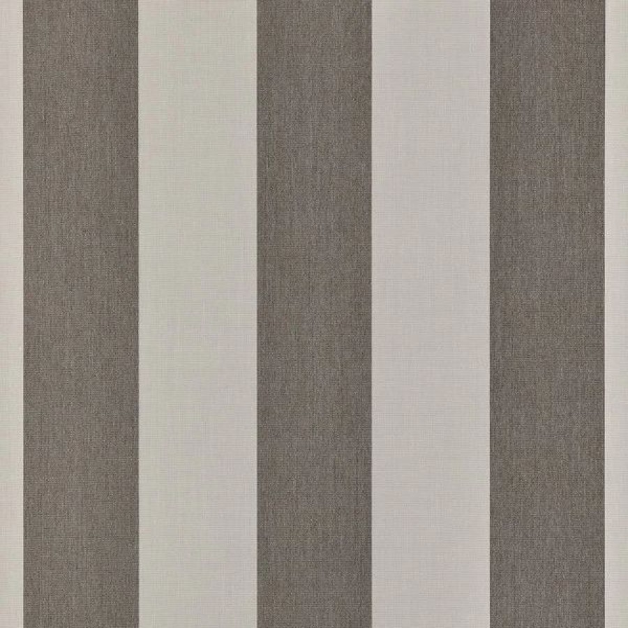 Outdoor Living Fabric * | Sunbrella Awning Stripe 4753-0000 Beaufort Mushroom 46 Fabric