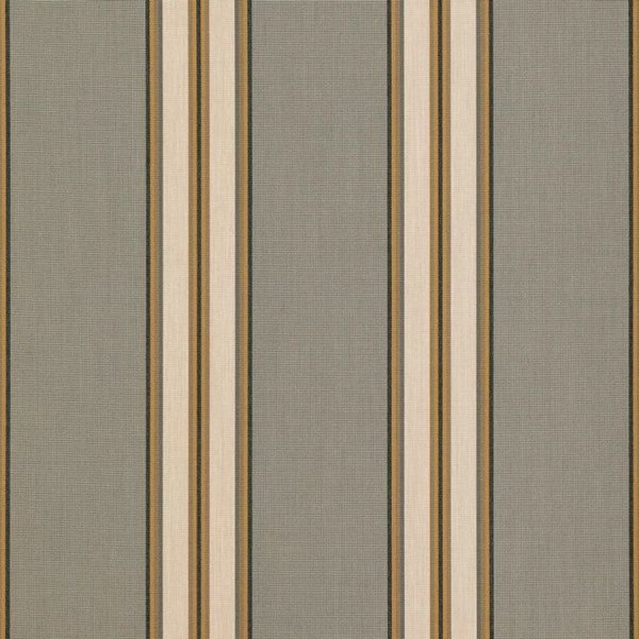 Outdoor Living Fabric * | Sunbrella Awning Stripe 4768-0000 Preston Stone 46 Fabric