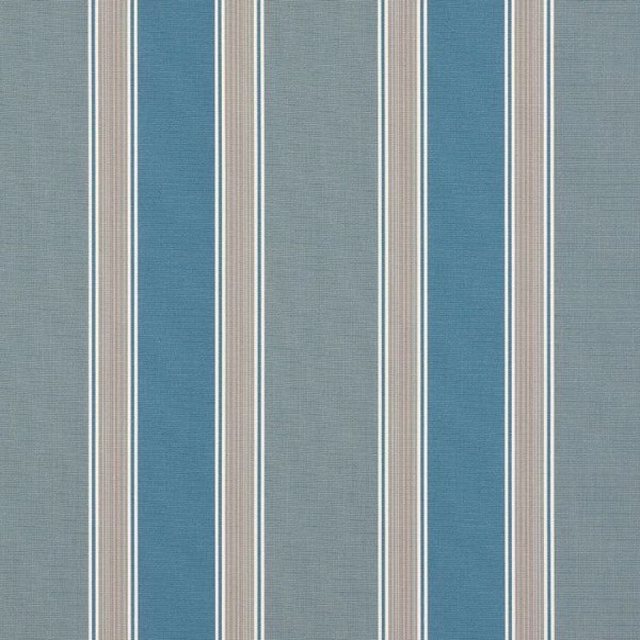 Outdoor Living Fabric * | Sunbrella Awning Stripe 4992-0000 Baycrest Sky 46 Fabric