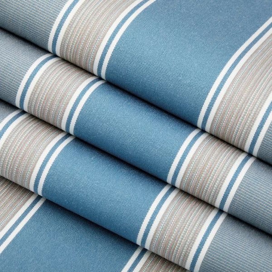 Outdoor Living Fabric * | Sunbrella Awning Stripe 4992-0000 Baycrest Sky 46 Fabric