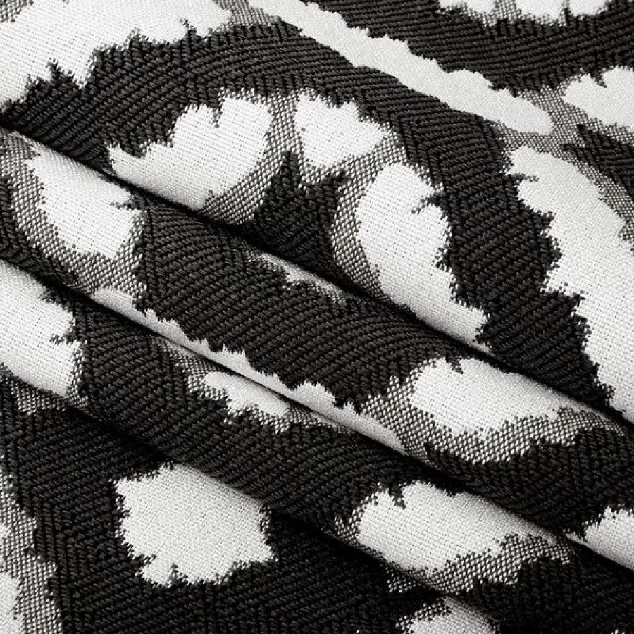 Outdoor Living Fabric * | Hilary Farr Outdoor Spf Del Sol Ebony/Ivory 54 Fabric