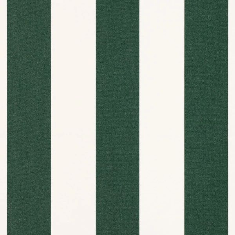 Outdoor Living Fabric * | Sunbrella Awning Stripe 4806-0000 Beaufort Forest Green/Natural 6 Bar 46 Fabric