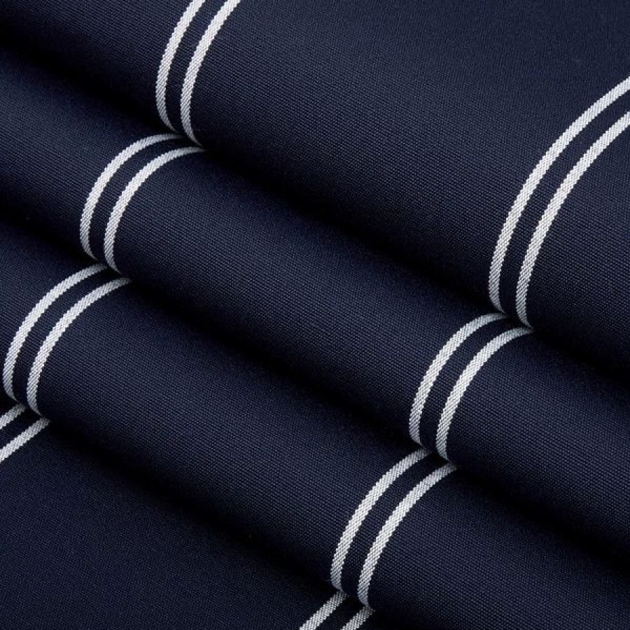 Outdoor Living Fabric * | Sunbrella Awning Stripe 4987-0000 Cooper Navy 46 Fabric