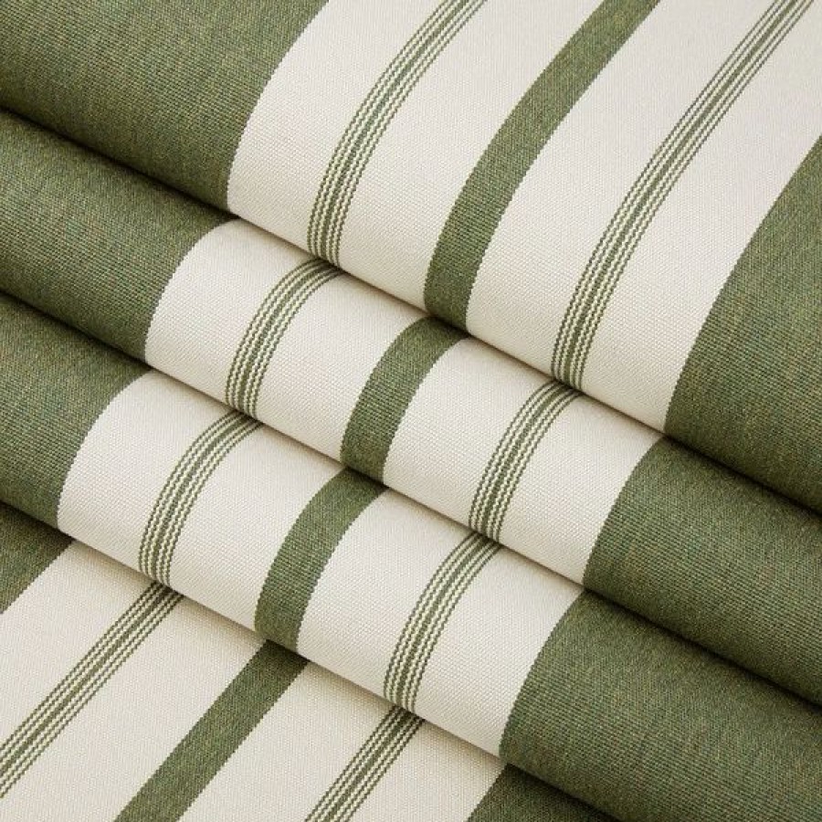 Outdoor Living Fabric * | Sunbrella Awning Stripe 4955-0000 Fern Classic 46 Fabric