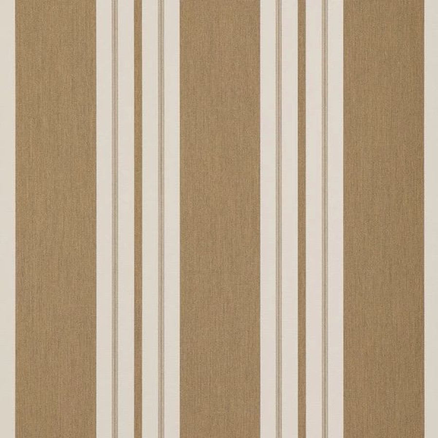 Outdoor Living Fabric * | Sunbrella Awning Stripe 4954-0000 Heather Beige Classic 46 Fabric