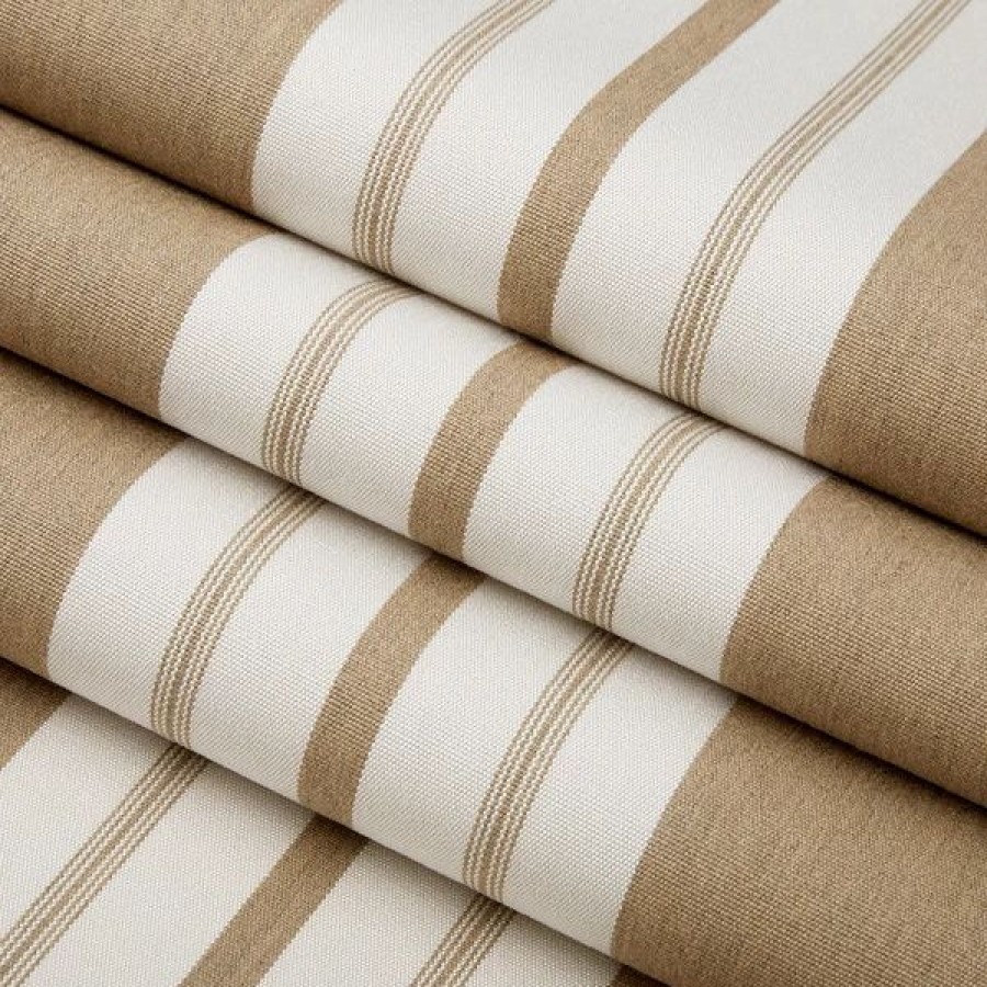 Outdoor Living Fabric * | Sunbrella Awning Stripe 4954-0000 Heather Beige Classic 46 Fabric