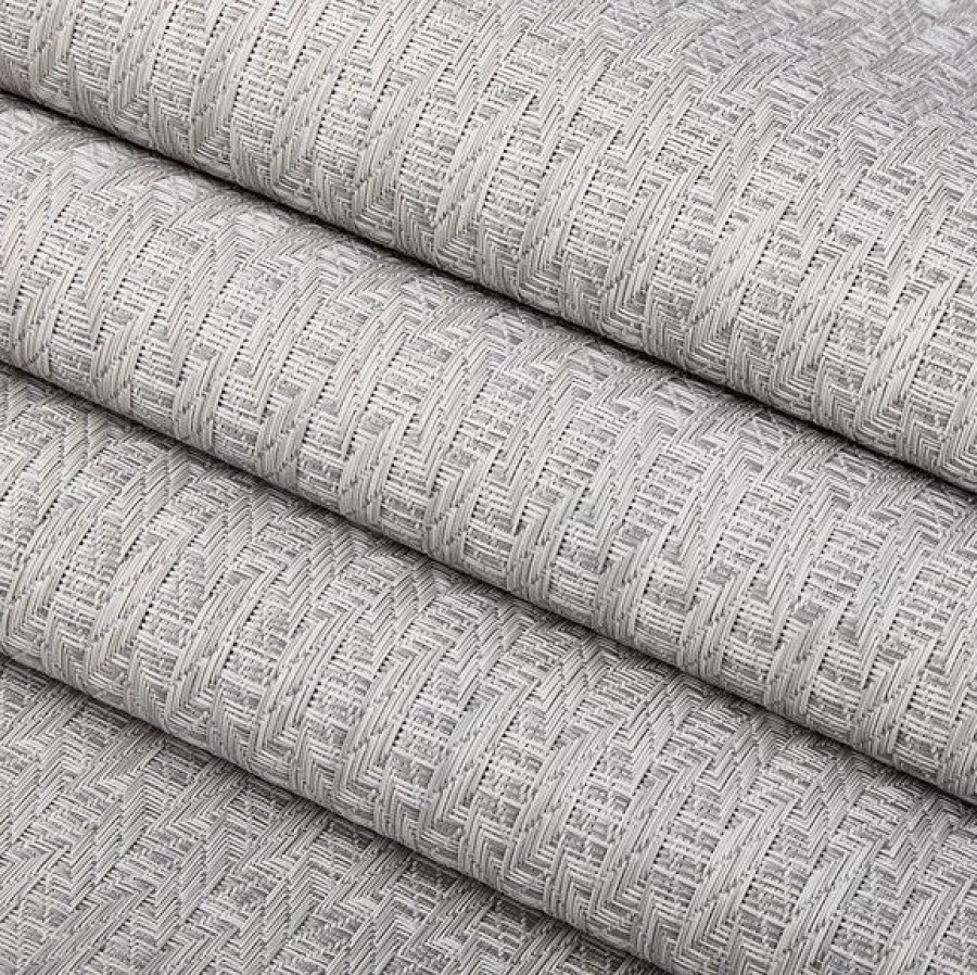 Outdoor Living Fabric * | Textilene Decorative Vinyl Mesh Silver Lining 54 Fabric