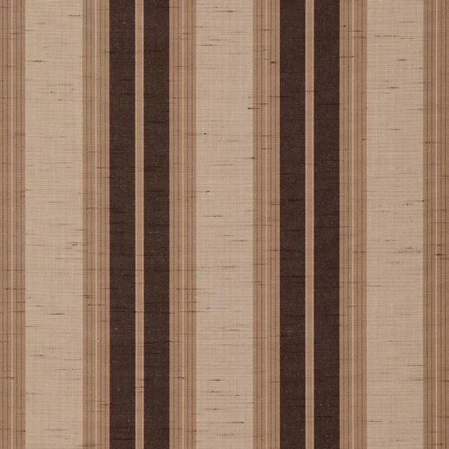 Outdoor Living Fabric * | Sunbrella Awning Stripe 4776-0000 Chocolate Chip Fancy 46 Fabric