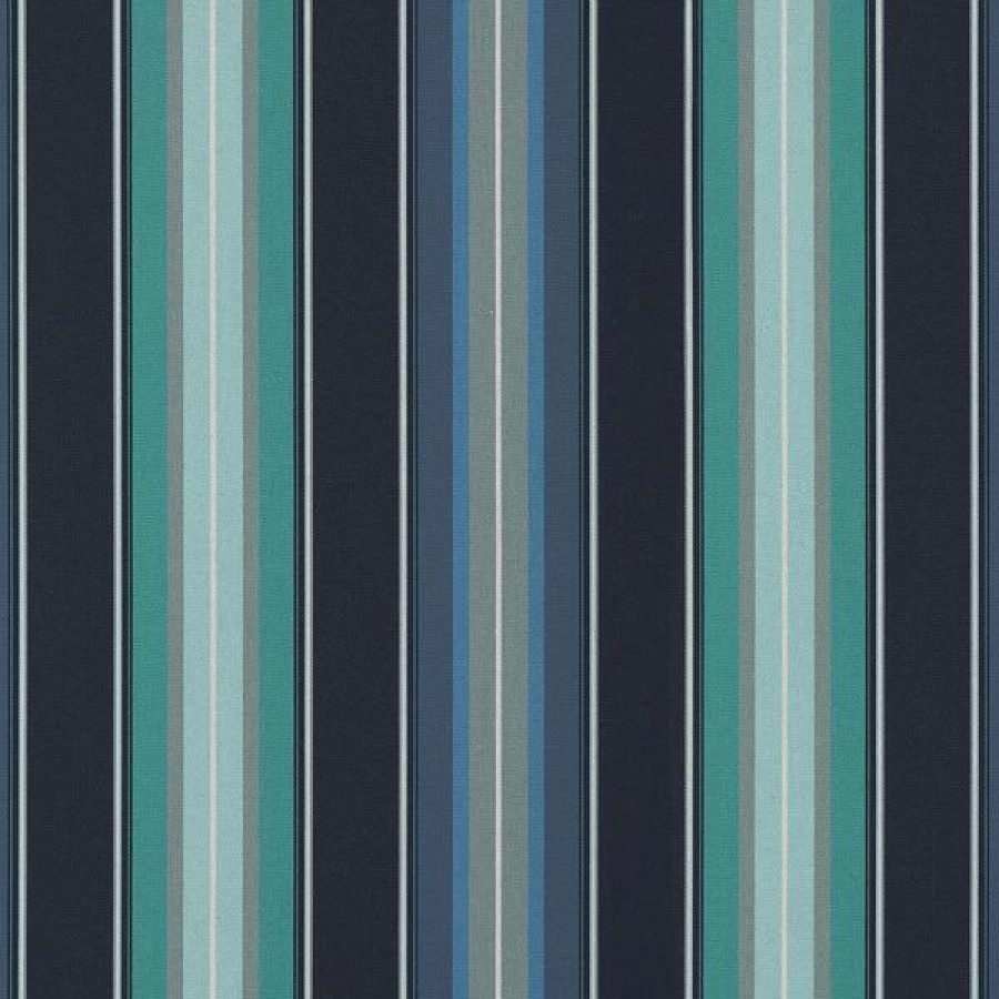 Outdoor Living Fabric * | Sunbrella Awning Stripe 4884-0000 Saxon Cascade 46 Fabric