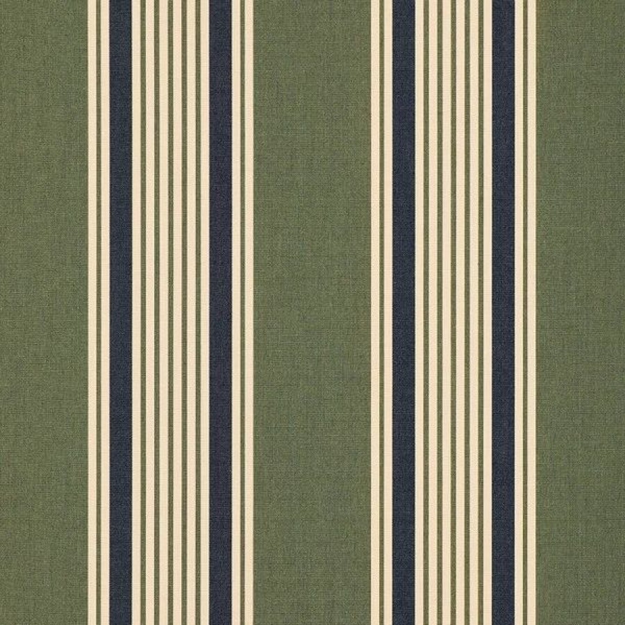 Outdoor Living Fabric * | Sunbrella Awning Stripe 4995-0000 Ashford Forest 46 Fabric