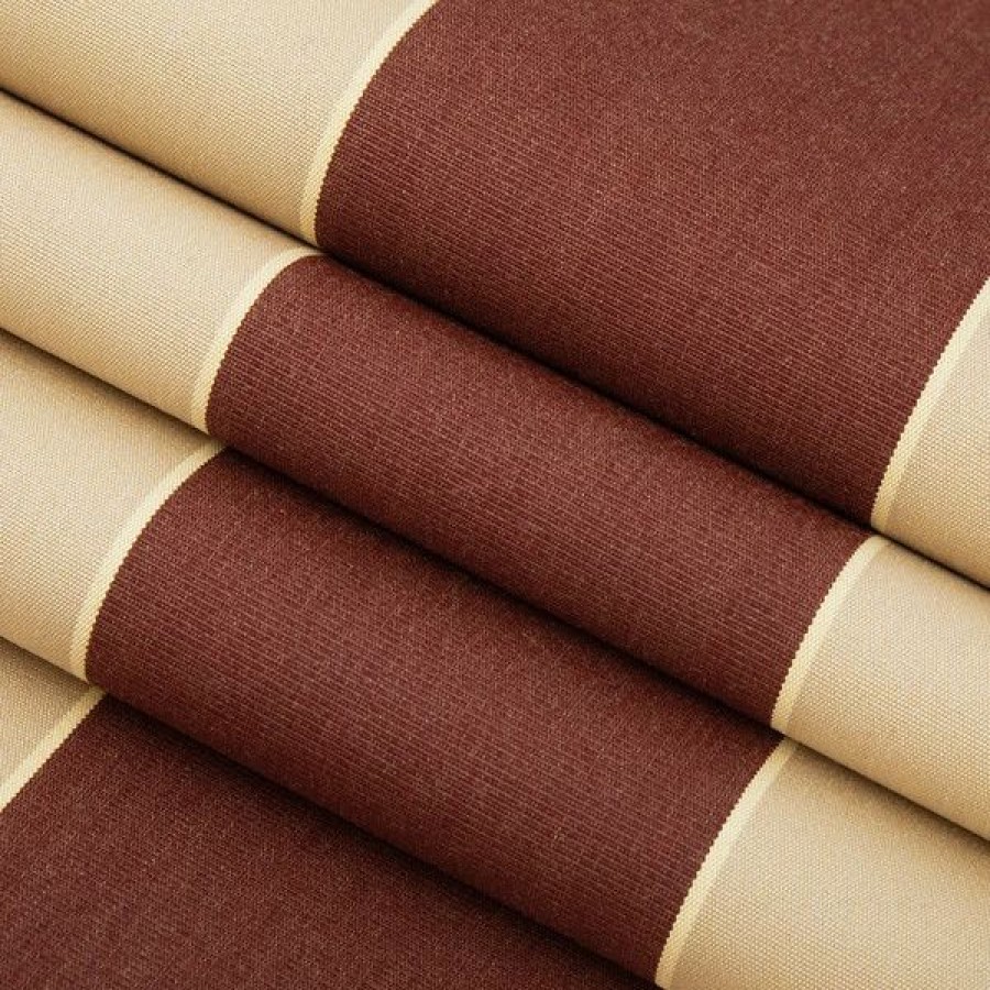 Outdoor Living Fabric * | Sunbrella Awning Stripe 4985-0000 Havelock Brick 46 Fabric