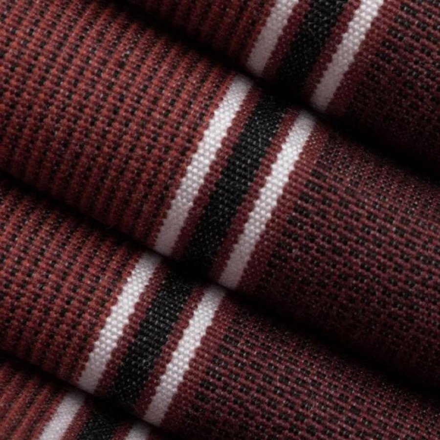 Outdoor Living Fabric * | Sattler Stripes Syrah 47 Awning Fabric (320446)