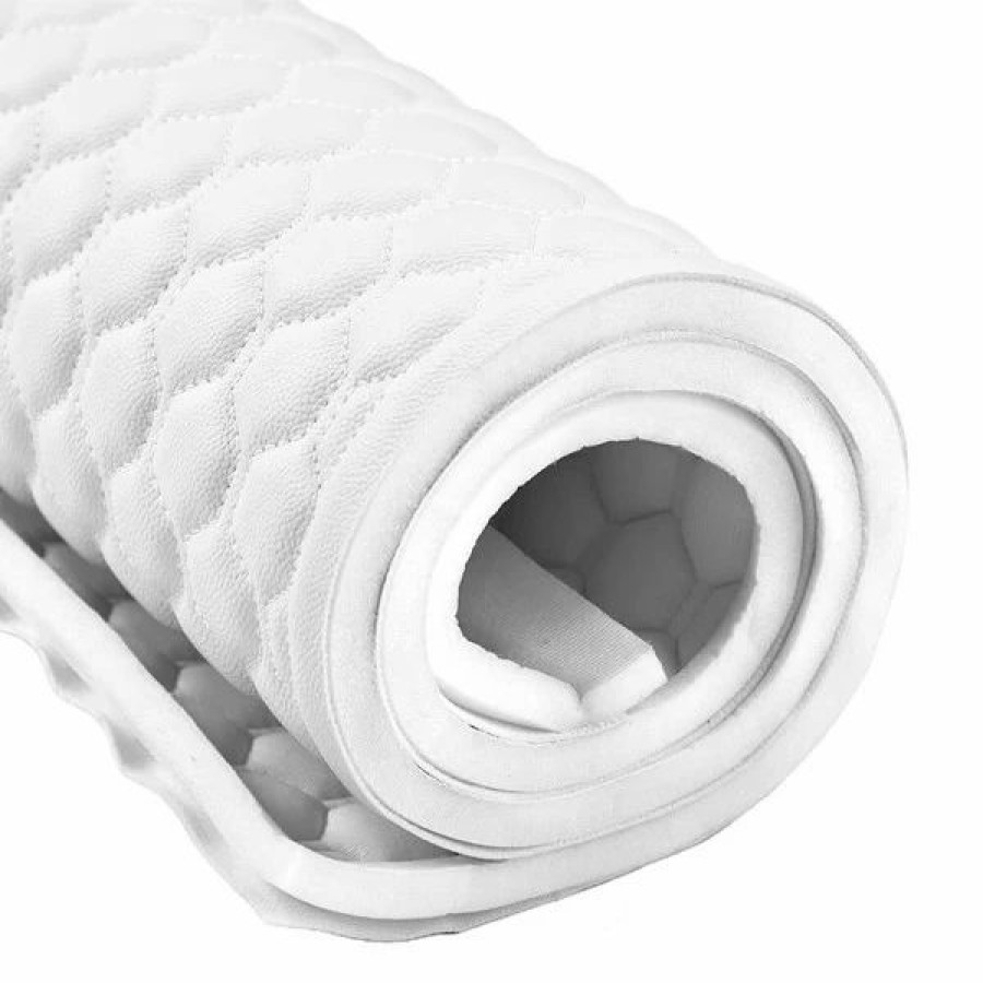 Marine Fabric * | Eversoft White Hexagon Stitched Foam Backed Vinyl