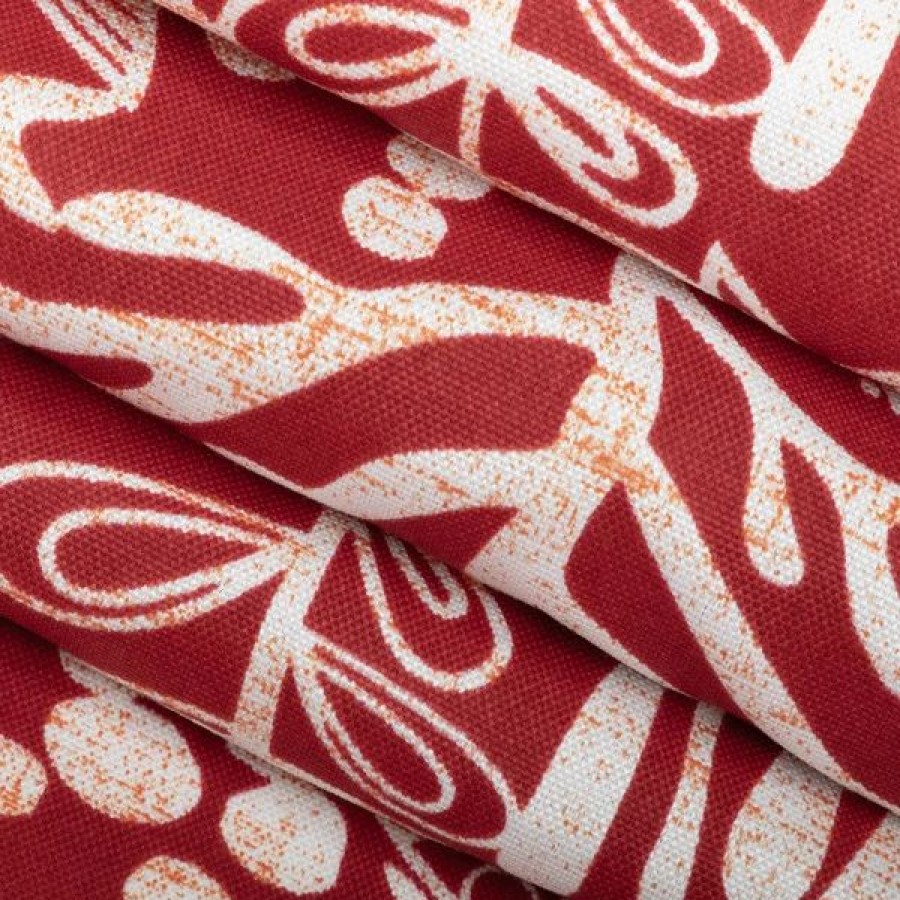 Outdoor Living Fabric * | Solarium Seagate Red 54 Outdoor Fabric